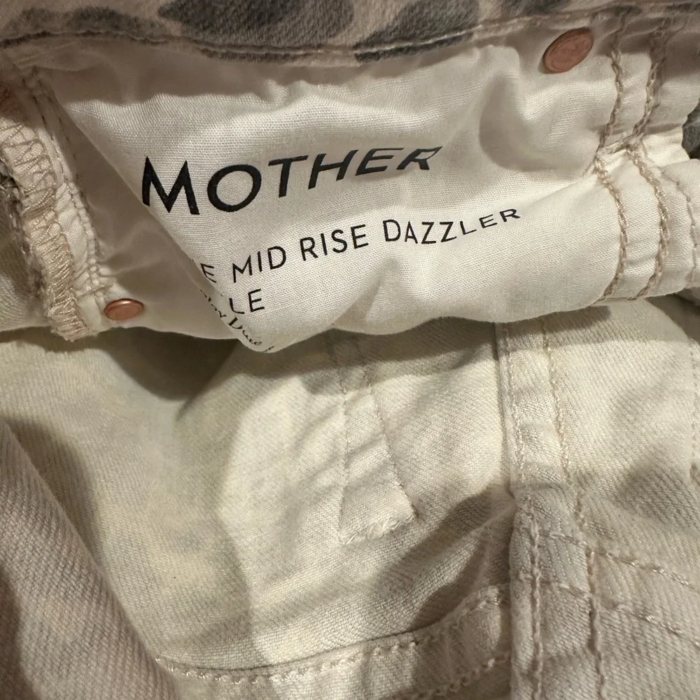 MOTHER DENIM Mid-Rise Dazzler Shadow Leopard Ankle Jean Size 24